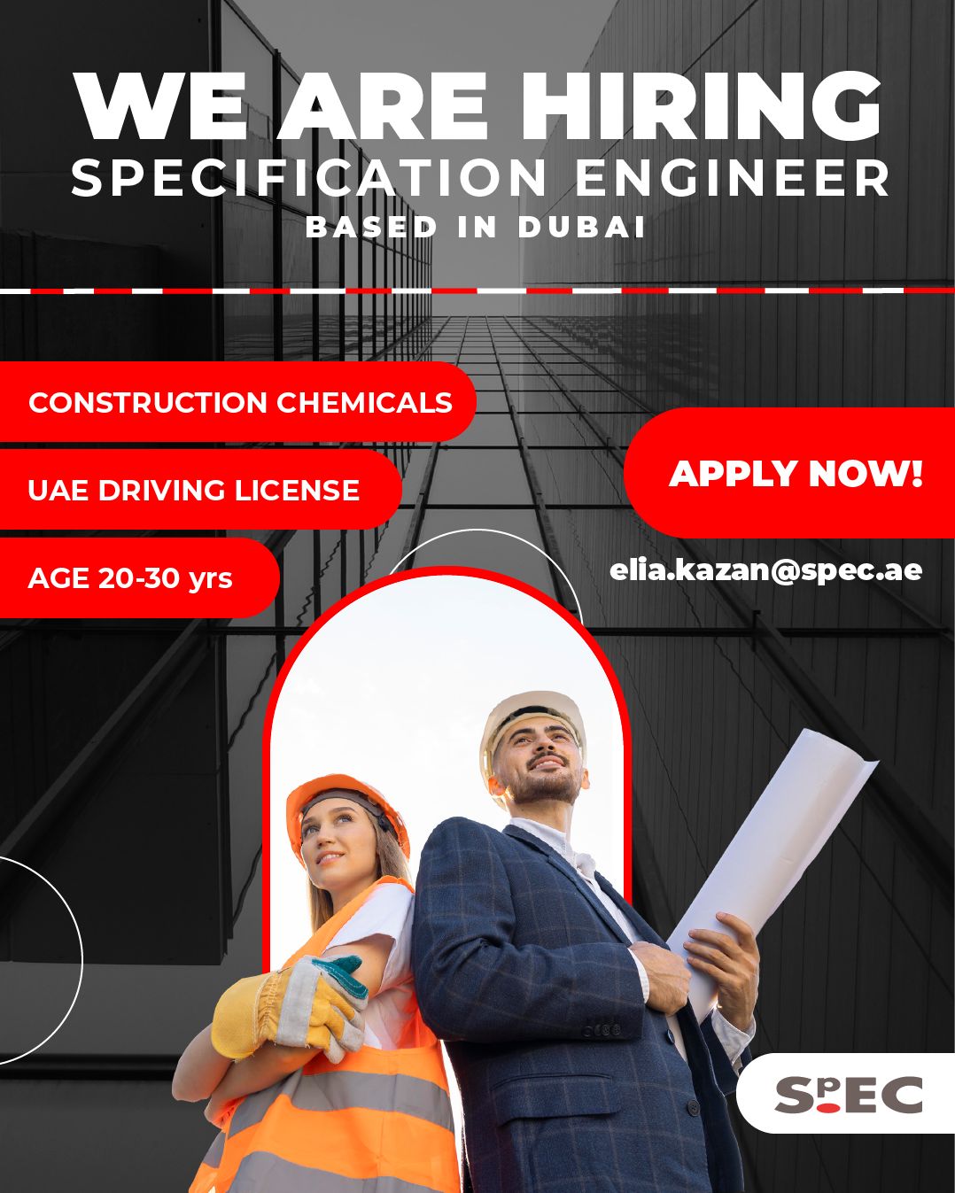 Hiring: Specification Engineer | Speciality Engineering Chemicals | Dubai