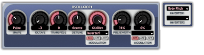 Inverted Note Pitch modulation in the Aspect VST Plugin