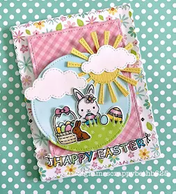 Sunny Studio Stamps: Chubby Bunny Customer Card by Scrappy BethB