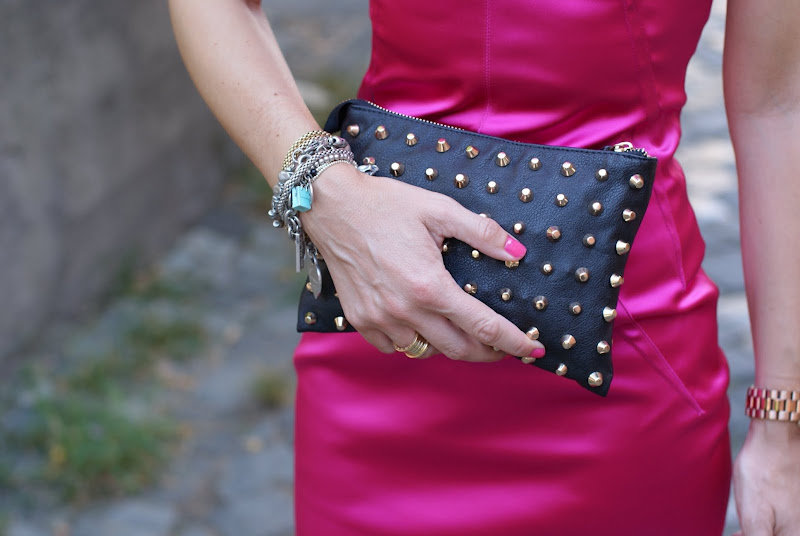 Zara studded clutch