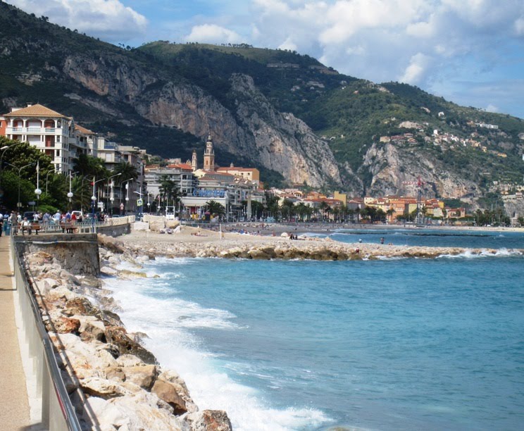 Menton France to be exact The last French beach before the Riviera becomes