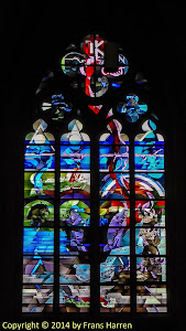 Modern stained glass window