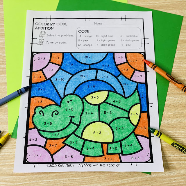 Zoo Animal Coloring Pages Alligator Addition Color by Number Code