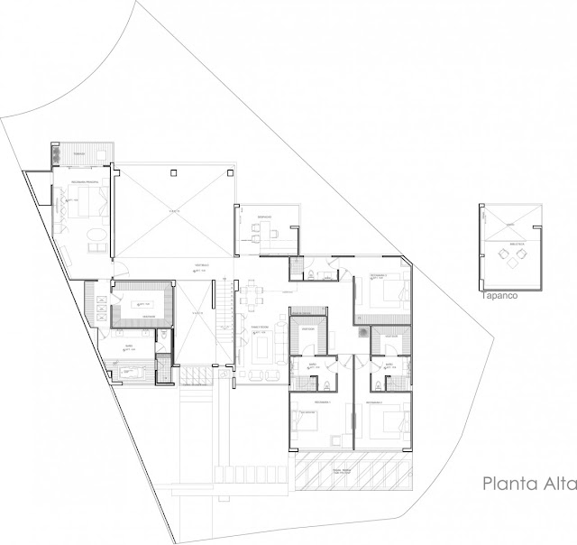 First floor plan of the modern home