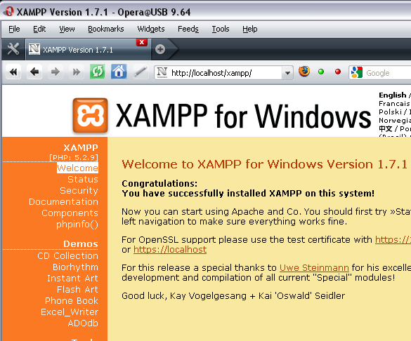 Welcome to XAMPP for Windows