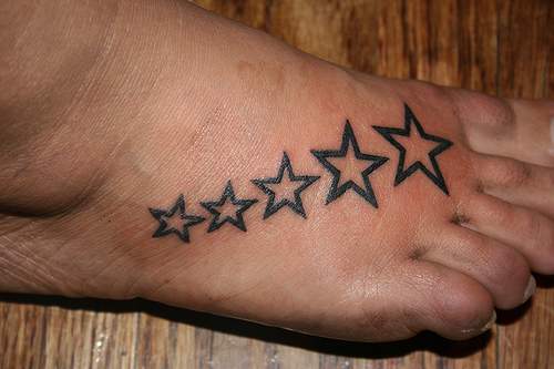 Star Tattoos For Girls On Foot