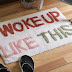 I Woke Up Like This Hand Tufted Cotton Bath Mat