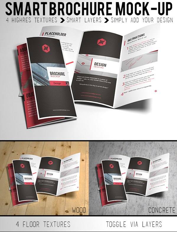 Download Gratis Mockup Majalah, Brosur, Buku, Cover - Free Brochure Mock-up