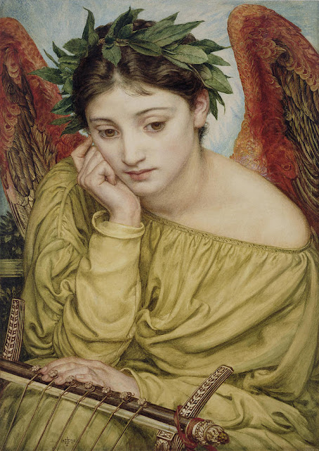 Erato musa de la poesía. Sir Edward John Poynter (1870)