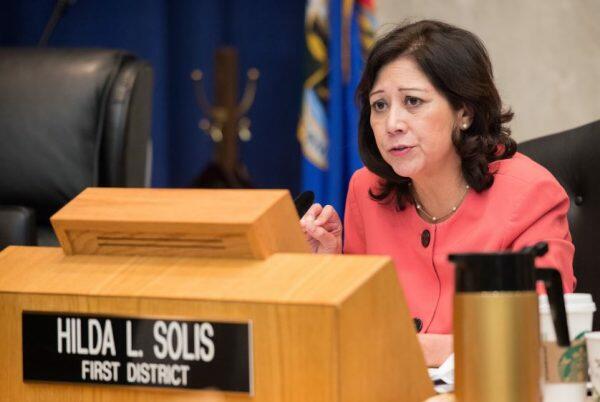 Los Angeles County supervisor Hilda Solis hosted a press conference Nov. 22 against hate crimes and in support of immigrant communities