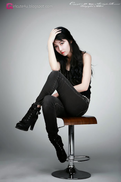 2 Go Jung Ah in black -Very cute asian girl - girlcute4u.blogspot.com