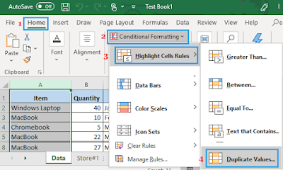 Cara Mencari Data Duplikat di Excel menggunakan Conditional Formatting