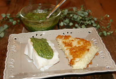 alt="PAVÉ DE CABILLAUD SUR CROUSITALLANT DE RISOTTO AU PESTO DE CORIANDE de VIVEKA SANDKLEF "