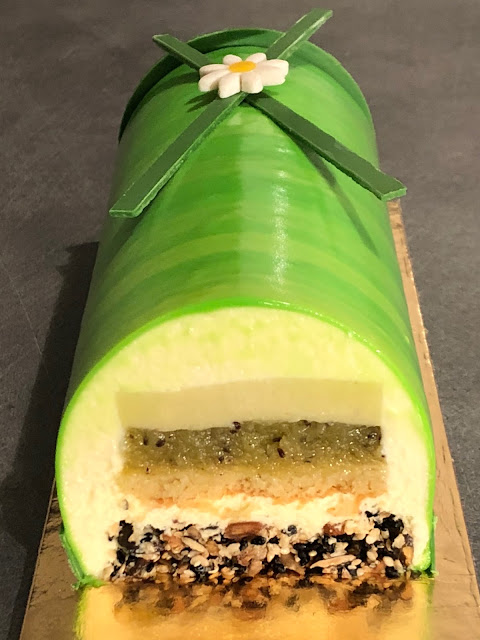 recette gâteau yaourt kiwi citron vert grolet glaçage miroir ksenia penkina