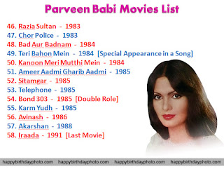 parveen babi movies list 46 to 58