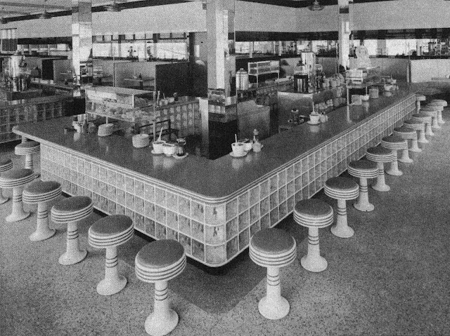 1950 restaurant interior photograph