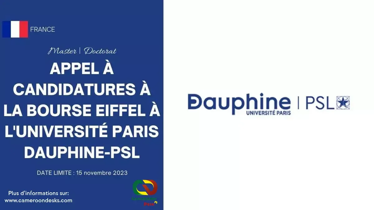 Bourse EIFFEL 2024: Appel À Candidatures À l’Université Paris Dauphine PSL