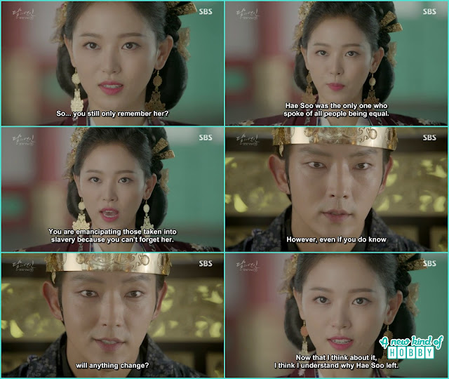  yeon hwa then said to king wang so now i knew why Hae Soo left you - Moon Lovers Scarlet Heart Ryeo - Episode 20 Finale (Eng Sub)