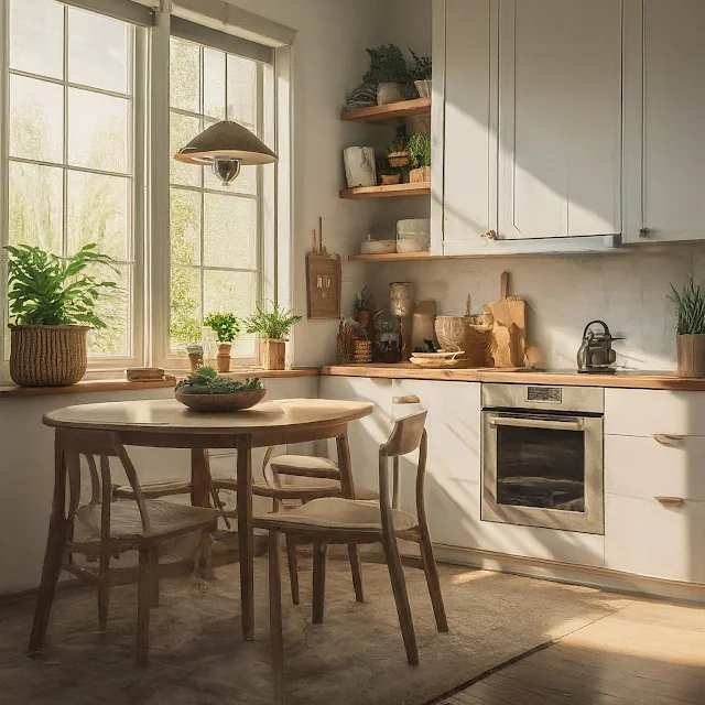 kitchen with natural light streaming