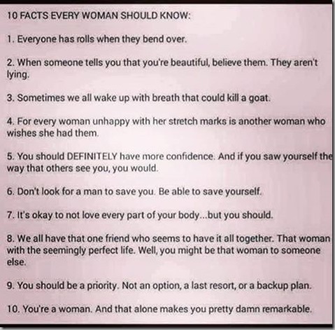 10 facts every woman should know
