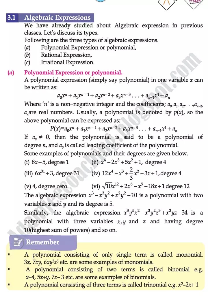 algebraic-expression-and-formulas-mathematics-class-9th-text-book