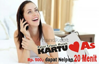 Paket Nelpon Murah Kartu AS; 20 menit hanya Rp 500