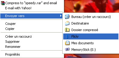 Sendto Flickr : envoyez facilement vos photos vers Flickr