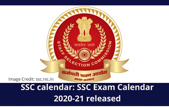 SSC Exam Calendar 2020-21