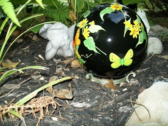 gazing ball bowling ball