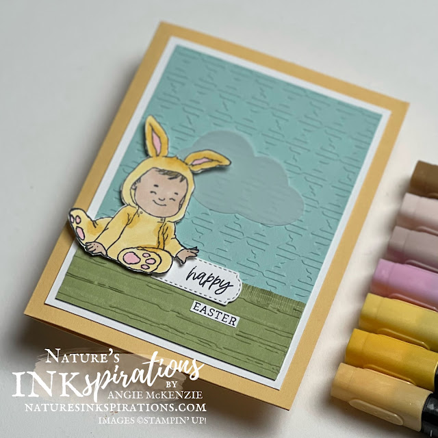 A Wildly Adorable Easter card colored with Stampin' Blends | Nature's INKspirations by Angie McKenzie