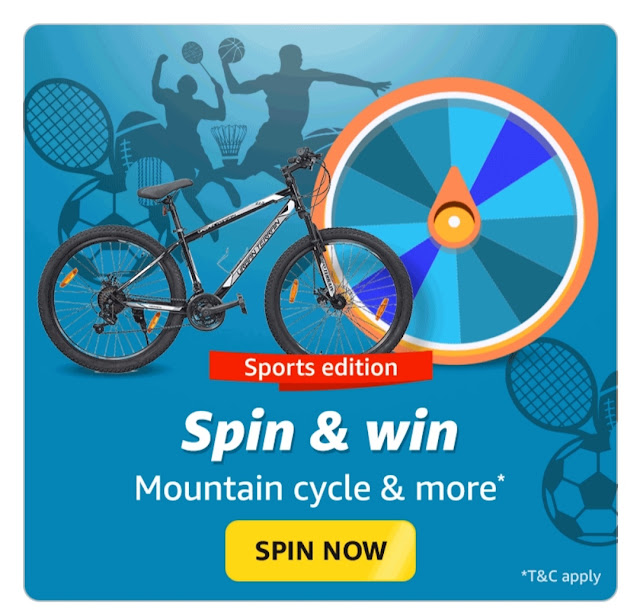 When was National Sports Day first celebrated in India? - Today Amazon Spin and Win Offers