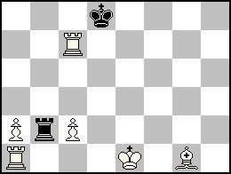 Problema de ajedrez de fantasía, tablero 8x6, mate en 2, L. F. Beach, 1921
