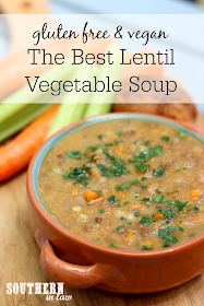 The Best Lentil Vegetable Soup Recipe - gluten free, vegan, clean eating recipe, meal prep recipe, vegetarian, meat free, tomato free
