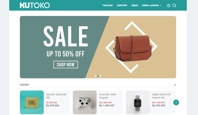 Template Blogger Responsive KuToko