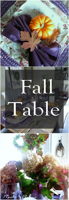 Beautiful Fall Tablescape for Fall or Autumn using a quick and easy centerpiece with square modern dishes.