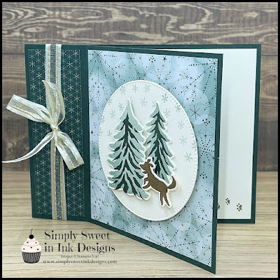 Cute and simply fun fold card with the Trees for Sale stamp set and Tree Lot dies.