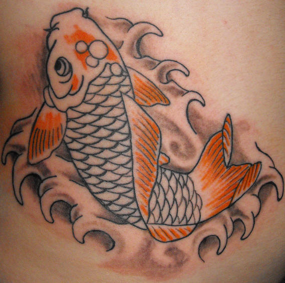Small koi fish tattoo