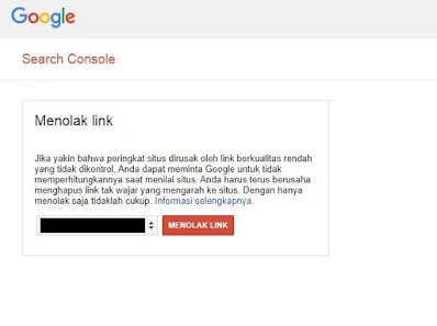 Cara Disavow Link Google Search Console