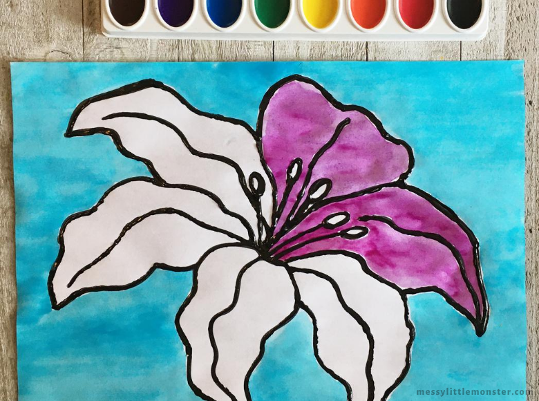 flower painting for kids