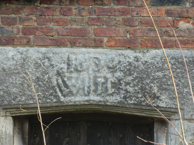 Moulded Stone Doorcase Lettered in Relief 1630 W(H)IC.