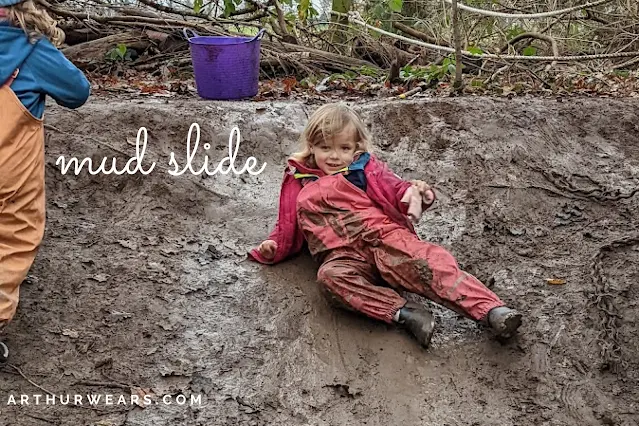 Forest School Activities mud slide