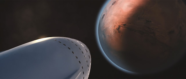 SpaceX Mars Colonial Transporter - arriving at Mars