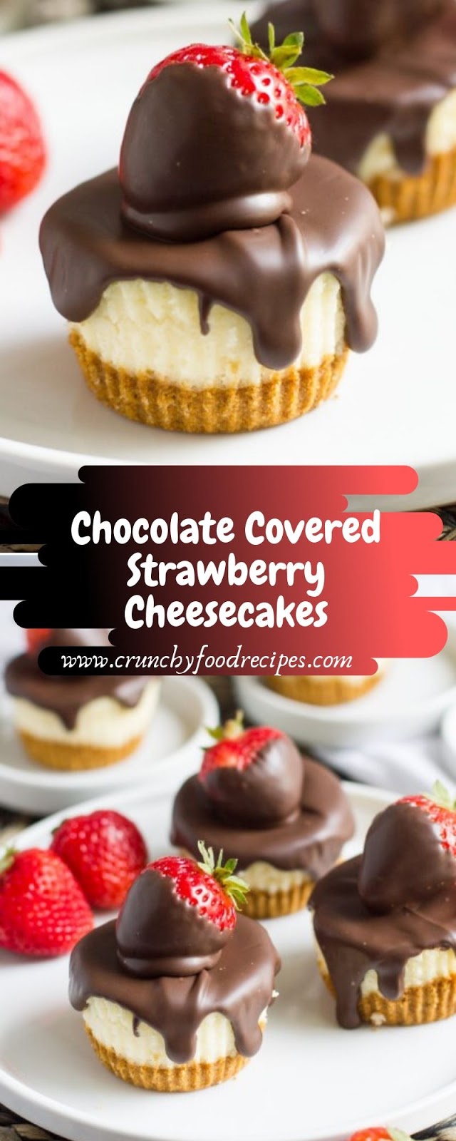 Chocolate Covered Strawberry Cheesecakes