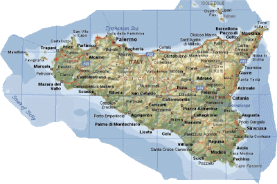 Sicilia Map Geography Regions