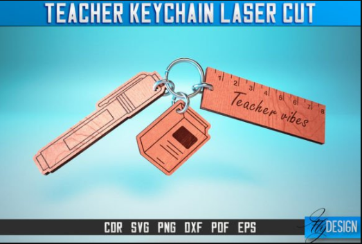 Teacher Keychain Laser Cut SVG | Teacher