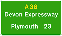 Devon road sign