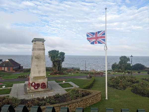 Union Flag flying at half mast