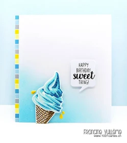 Sunny Studio Stamps: Guest Designer Two Scoops Ice Cream Card by Francine Vuilleme