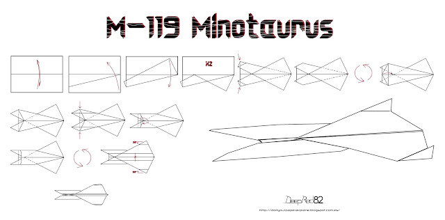 Infografía avión de papel M-119 Minotaurus