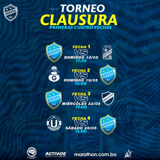 Fixture de Aurora en el Clausura 2024